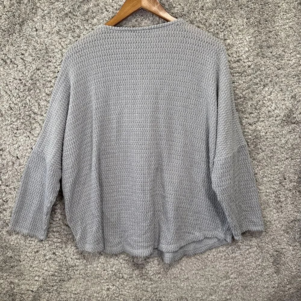 Alfani Woman 1X Knit Sweater Zipper Metallic Blouse Top Dolman Drop Sleeve - Picture 7 of 8